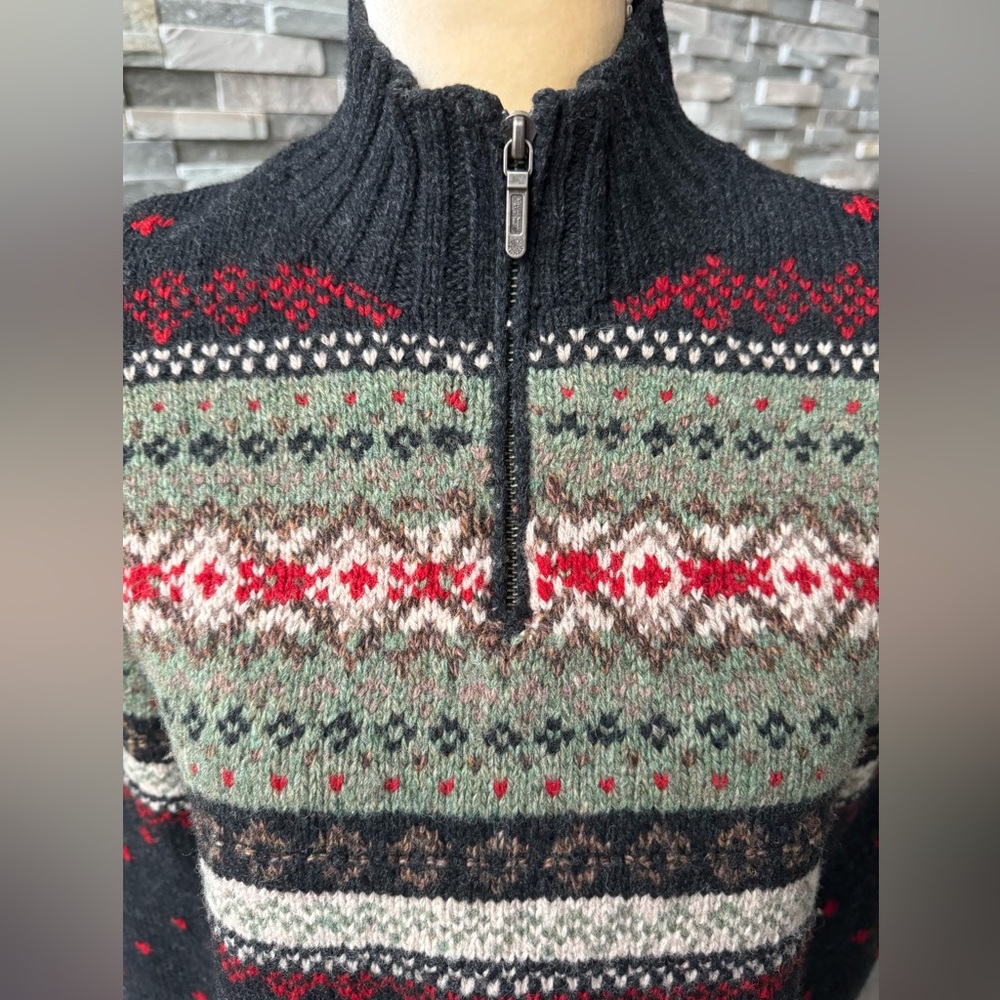 Ralph Lauren Petite Hand Knit Lambswool Ski Collection Sweater Size P/P or Small